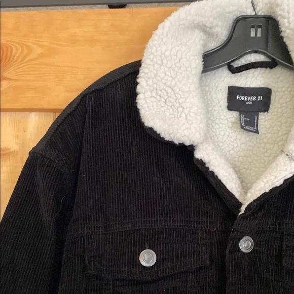 Forever 21 Black Sherpa-Lined Jacket - Picture 3 of 5